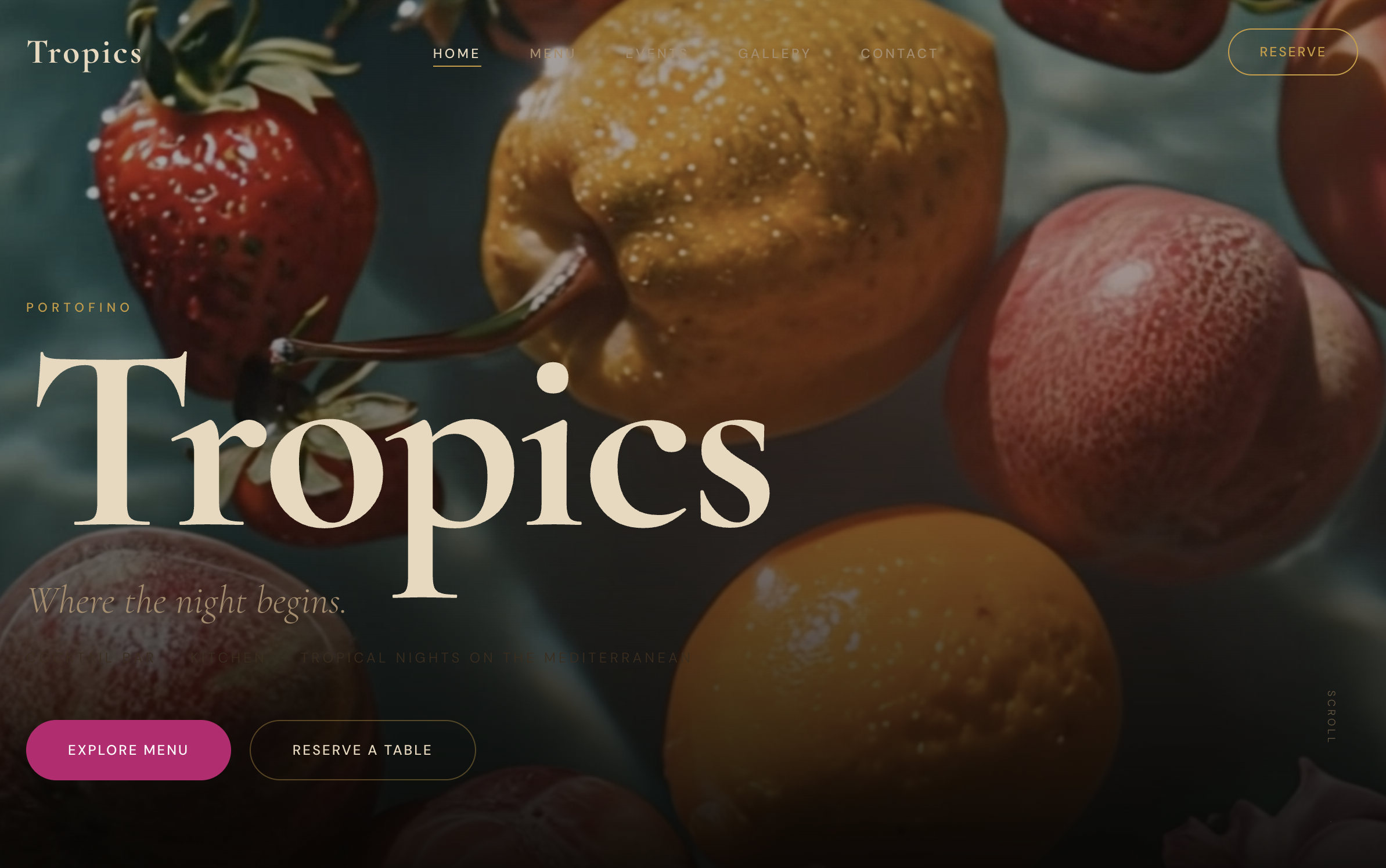 Demo sito Tropics — Bar & Cocktail